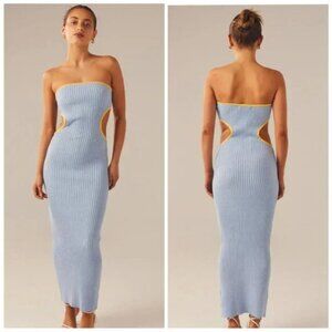 Peppermayo Sunrise Cove Maxi Dress Artic Blue Size L/XL